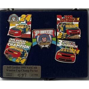 Jeff Gordon 98 NASCAR Winston Cup Collectible‎ Commemorative Pins L.E. #537/1998